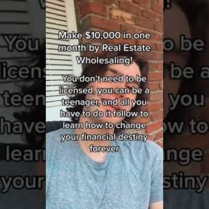 Make $10,000 in one month by Real Estate Wholesaling! 💰 #shorts