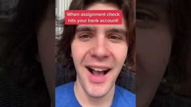 When assignment check hits your bank account! 💰 #shorts
