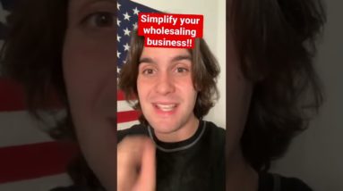 Simplify your wholesaling business!! #shorts #wholesalingrealestate #realestateinvesting