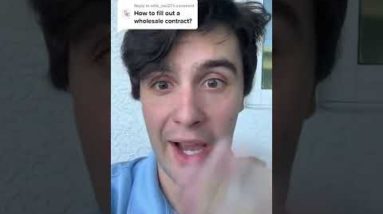 How to fill out wholesale contracts! #shorts #wholesalingrealestate #realestateinvesting #sidehustle