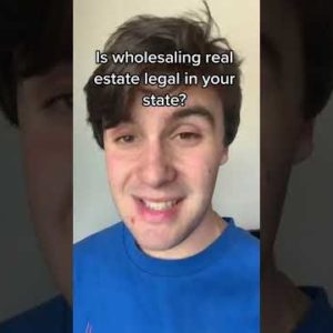 Is wholesaling real estate legal in your state? #shorts #wholesalingrealestate #youtubeshorts