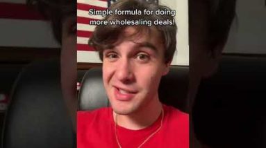 Simple formula for doing more wholesaling deals! 💰 #shorts #wholesalingrealestate #wholesaling