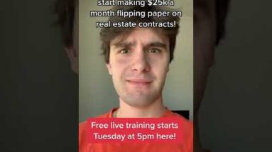 Learn how to flip paper for free and make $25k! #shorts #wholesalingrealestate #realestateinvesting