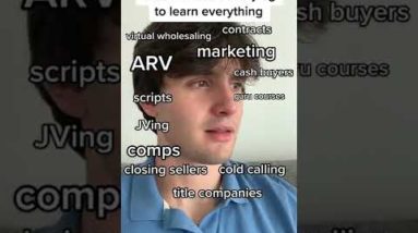 New wholesalers trying to learn everything #shorts #wholesalingrealestate #realestateinvesting
