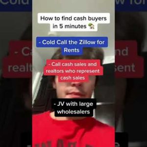 How to find cash buyers in 5 minutes 🏡 #shorts