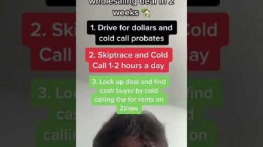 How to get your first wholesaling deal in 2 weeks 🏡 #shorts