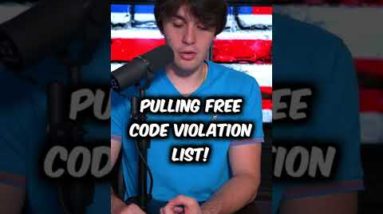 Pulling FREE Code Violation List! #shorts
