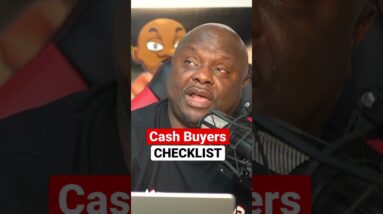 Checklist for Cash Buyer’s